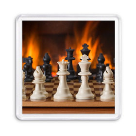 Магнит 55*55 с принтом Шахматы в Санкт-Петербурге, Пластик | Размер: 65*65 мм; Размер печати: 55*55 мм | Тематика изображения на принте: дамка | доска | игра | игры | камин | конь | король | огне | огнём | огненное | огонь | пешка | пламя | слон | ферзь | фигурки | фигуры | шахматная | шахматы