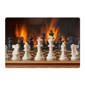 Магнитный плакат 3Х2 с принтом Шахматы в Санкт-Петербурге, Полимерный материал с магнитным слоем | 6 деталей размером 9*9 см | Тематика изображения на принте: дамка | доска | игра | игры | камин | конь | король | огне | огнём | огненное | огонь | пешка | пламя | слон | ферзь | фигурки | фигуры | шахматная | шахматы