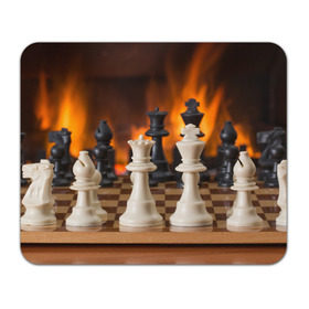 Коврик для мышки прямоугольный с принтом Шахматы в Санкт-Петербурге, натуральный каучук | размер 230 х 185 мм; запечатка лицевой стороны | дамка | доска | игра | игры | камин | конь | король | огне | огнём | огненное | огонь | пешка | пламя | слон | ферзь | фигурки | фигуры | шахматная | шахматы