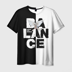 Мужская футболка 3D с принтом Armin van Buuren Balance в Санкт-Петербурге, 100% полиэфир | прямой крой, круглый вырез горловины, длина до линии бедер | armin | armin van buuren | balance | van buuren | армин | армин ван бюрен | ван бюрен