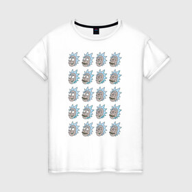 Женская футболка хлопок с принтом RAM_RICK_CA_4C07_S3SG в Санкт-Петербурге, 100% хлопок | прямой крой, круглый вырез горловины, длина до линии бедер, слегка спущенное плечо | rick | rick and morty | t shirt | vdosadir | рик и морти