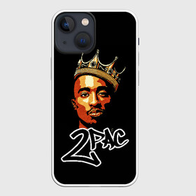 Чехол для iPhone 13 mini с принтом 2pac в Санкт-Петербурге,  |  | 2pac | nigga | oldschool | pac | rap | нигга | олдскулл | пак | рэп | тупак