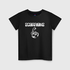 Детская футболка хлопок с принтом SCORPIONS в Санкт-Петербурге, 100% хлопок | круглый вырез горловины, полуприлегающий силуэт, длина до линии бедер | scorpions | клаус майне | маттиас ябс | микки ди | павел мончивода | рудольф шенкер | скорпион | скорпионс