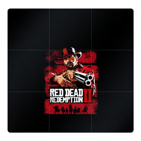 Магнитный плакат 3Х3 с принтом Red Dead Redemption в Санкт-Петербурге, Полимерный материал с магнитным слоем | 9 деталей размером 9*9 см | dead | gamer | john | marston | rdr | red | redemption | rockstar | shooter | western | вестерн | джон | марстон | шутер