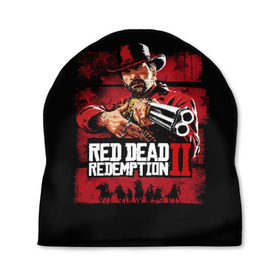 Шапка 3D с принтом Red Dead Redemption в Санкт-Петербурге, 100% полиэстер | универсальный размер, печать по всей поверхности изделия | dead | gamer | john | marston | rdr | red | redemption | rockstar | shooter | western | вестерн | джон | марстон | шутер