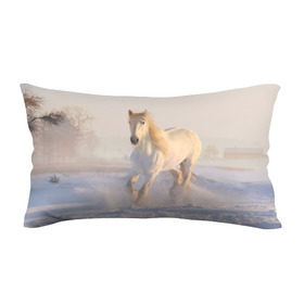 Подушка 3D антистресс с принтом Белая лошадь на снегу в Санкт-Петербурге, наволочка — 100% полиэстер, наполнитель — вспененный полистирол | состоит из подушки и наволочки на молнии | белая | белый | декабрь | животное | животные | звери | зверь | зима | зимний | зимой | кони | конь | копытные | копытный | лошади | лошадь | снег | снега | снегу | снежный | февраль | январь