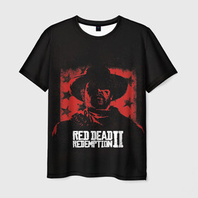 Мужская футболка 3D с принтом Red Dead Redemption в Санкт-Петербурге, 100% полиэфир | прямой крой, круглый вырез горловины, длина до линии бедер | dead | gamer | john | marston | rdr | red | redemption | rockstar | shooter | western | вестерн | джон | марстон | шутер