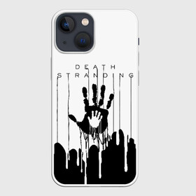 Чехол для iPhone 13 mini с принтом DEATH STRANDING в Санкт-Петербурге,  |  | Тематика изображения на принте: bridges uca | death stranded | death stranding | fragile express. | kojima productions | mikkelsen | void if tampered | кодзима гений | мадс миккельсен