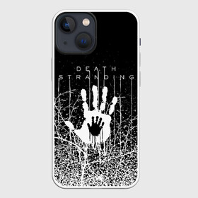 Чехол для iPhone 13 mini с принтом DEATH STRANDING в Санкт-Петербурге,  |  | Тематика изображения на принте: bridges uca | death stranded | death stranding | fragile express. | kojima productions | mikkelsen | void if tampered | кодзима гений | мадс миккельсен