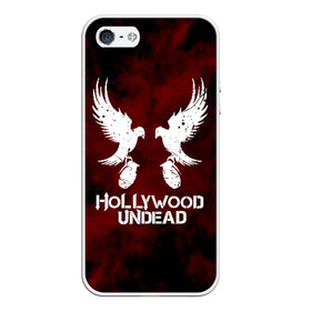 Чехол для iPhone 5/5S матовый с принтом HOLLYWOOD UNDEAD в Санкт-Петербурге, Силикон | Область печати: задняя сторона чехла, без боковых панелей | Тематика изображения на принте: deuce | hollywood undead | hu | j dog | shady jeff | голивудская нежить | голливуд | даниэль мурильо | джордан террелл | джордж артур рейган | дилан альварес | мэттью сент клер | нежить