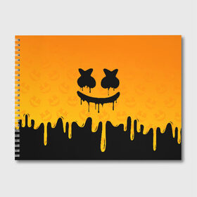 Альбом для рисования с принтом MARSHMELLO HALLOWEEN в Санкт-Петербурге, 100% бумага
 | матовая бумага, плотность 200 мг. | america | dj | halloween | marshmello | marshmello halloween | usa | америка | маршмелло | маршмелло хеллоуин | хеллоуин | хэллоуин