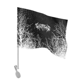 Флаг для автомобиля с принтом GHOSTEMANE BLACK FOREST в Санкт-Петербурге, 100% полиэстер | Размер: 30*21 см | eric whitney | ghostemane | trash | треш