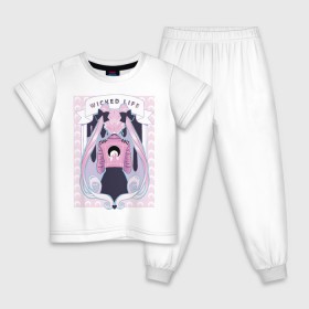 Детская пижама хлопок с принтом Sailor moon wicked life в Санкт-Петербурге, 100% хлопок |  брюки и футболка прямого кроя, без карманов, на брюках мягкая резинка на поясе и по низу штанин
 | Тематика изображения на принте: bunny | usagi | аниме | банни цукино | сейлор мун | усаги цукино