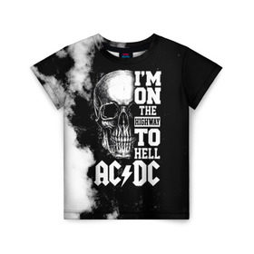 Детская футболка 3D с принтом AC/DC в Санкт-Петербурге, 100% гипоаллергенный полиэфир | прямой крой, круглый вырез горловины, длина до линии бедер, чуть спущенное плечо, ткань немного тянется | ac dc | acdc | acdc ас дс | австралийская | ангус янг | асдс | блюз | группа | крис слэйд | метал | молния | музыка | певцы | рок | рок н ролл | стиви янг | хард | хардрок | эксл роуз