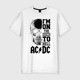 Мужская футболка премиум с принтом AC/DC в Санкт-Петербурге, 92% хлопок, 8% лайкра | приталенный силуэт, круглый вырез ворота, длина до линии бедра, короткий рукав | Тематика изображения на принте: ac dc | acdc | acdc ас дс | австралийская | ангус янг | асдс | блюз | группа | крис слэйд | метал | молния | музыка | певцы | рок | рок н ролл | стиви янг | хард | хардрок | эксл роуз