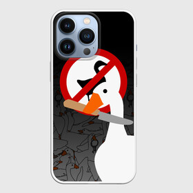 Чехол для iPhone 13 Pro с принтом Untitled Goose Game в Санкт-Петербурге,  |  | goose | goose game | honk | untitled goose game | гусь | гусь игра | злой гусь | игра про гуся | кря | отвратительный гусь