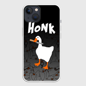 Чехол для iPhone 13 с принтом Untitled Goose Game в Санкт-Петербурге,  |  | goose | goose game | honk | untitled goose game | гусь | гусь игра | злой гусь | игра про гуся | кря | отвратительный гусь