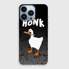 Чехол для iPhone 13 Pro с принтом Untitled Goose Game в Санкт-Петербурге,  |  | goose | goose game | honk | untitled goose game | гусь | гусь игра | злой гусь | игра про гуся | кря | отвратительный гусь