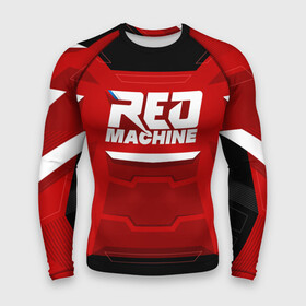 Мужской рашгард 3D с принтом Red Machine в Санкт-Петербурге,  |  | hockey | red | russia | team | красная | машина | россия | сборная | хоккей