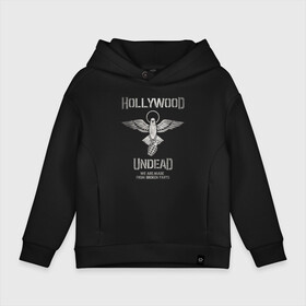 Детское худи Oversize хлопок с принтом Hollywood Undead в Санкт-Петербурге, френч-терри — 70% хлопок, 30% полиэстер. Мягкий теплый начес внутри —100% хлопок | боковые карманы, эластичные манжеты и нижняя кромка, капюшон на магнитной кнопке | Тематика изображения на принте: charlie scene | danny | funny man | hollywood undead | hu | j dog | johnny 3 tears | голливудская нежить | голубь | голубь с гранатой | граната | ню метал | рэп метал | рэп рок