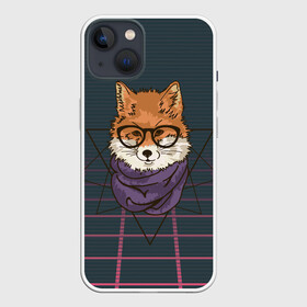 Чехол для iPhone 13 с принтом Мудрый Лис в Санкт-Петербурге,  |  | Тематика изображения на принте: fox | foxy | животное | лис | лиса | лисенок | лисы | милая | мудрый | пушистая | пушистик | рыжая | ум | умный
