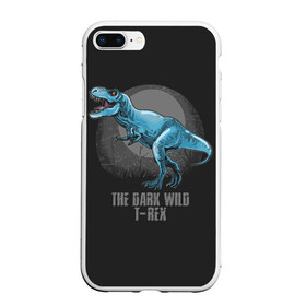 Чехол для iPhone 7Plus/8 Plus матовый с принтом Dinosaur t-rex в Санкт-Петербурге, Силикон | Область печати: задняя сторона чехла, без боковых панелей | Тематика изображения на принте: art | dino | dinos | dinosaur | raptor | style | trex | velociraptor | арт | динозавр | мир юрского периода | ти рекс | ящер