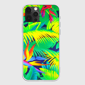 Чехол для iPhone 12 Pro Max с принтом ТРОПИКИ в Санкт-Петербурге, Силикон |  | bright | colorful | neon | retro | vintage | винтаж | неон | неоновые | пальмы | ретро | ретро неон | тропики | тропические листья