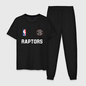Мужская пижама хлопок с принтом Toronto Raptors NBA в Санкт-Петербурге, 100% хлопок | брюки и футболка прямого кроя, без карманов, на брюках мягкая резинка на поясе и по низу штанин
 | nba | raptors | toronto | toronto raptors | баскетбол | нба | рапторс | рэпторс | спорт | торонто | торонто рапторс | торонто рэпторс