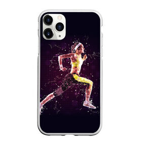 Чехол для iPhone 11 Pro Max матовый с принтом Бег фитнес спорт спортсмен в Санкт-Петербурге, Силикон |  | бег | спорт | спортсмен | фитнес