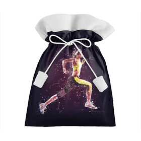 Подарочный 3D мешок с принтом Бег, фитнес, спорт, спортсмен в Санкт-Петербурге, 100% полиэстер | Размер: 29*39 см | бег | спорт | спортсмен | фитнес