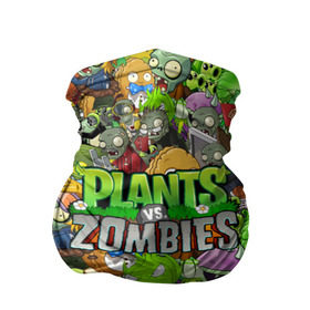 Бандана-труба 3D с принтом PLANTS VS ZOMBIES в Санкт-Петербурге, 100% полиэстер, ткань с особыми свойствами — Activecool | плотность 150‒180 г/м2; хорошо тянется, но сохраняет форму | battle | plants | plants vs zombies | pvsz | vs | zombies | растения против зомби