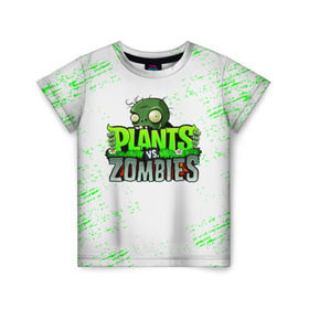 Детская футболка 3D с принтом Plants vs. Zombies в Санкт-Петербурге, 100% гипоаллергенный полиэфир | прямой крой, круглый вырез горловины, длина до линии бедер, чуть спущенное плечо, ткань немного тянется | Тематика изображения на принте: plants vs. zombies | зомби | игра | компьютерная игра | против | растения | растения против зомби