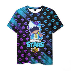 Мужская футболка 3D с принтом Brawl Stars LEON в Санкт-Петербурге, 100% полиэфир | прямой крой, круглый вырез горловины, длина до линии бедер | brawl | brawl stars | crow | leon | stars | бравл | бравл старс | браво старс | игра | компьютерная | кров | леон | онлайн | старс