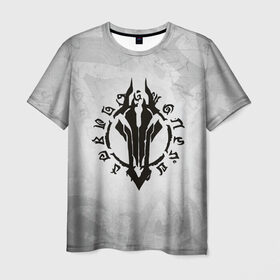 Мужская футболка 3D с принтом Darksiders в Санкт-Петербурге, 100% полиэфир | прямой крой, круглый вырез горловины, длина до линии бедер | ад | ангелы | апокалипсис | демоны | дьяволы | знаки | лого | логотип | орда | раздор