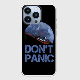 Чехол для iPhone 13 Pro с принтом Dont Panic в Санкт-Петербурге,  |  | Тематика изображения на принте: 2022 | cat | elon | galaxy | mars | moon | musk | nasa | space | spacex | tesla | вселенная | галактика | звезды | илон | космонавт | космос | луна | марс | маск | наса | скафандр | тесла