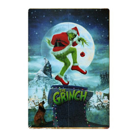 Магнитный плакат 2Х3 с принтом Гринч Похититель Рождества в Санкт-Петербурге, Полимерный материал с магнитным слоем | 6 деталей размером 9*9 см | grinch | новый год | рождество