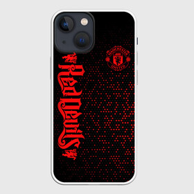 Чехол для iPhone 13 mini с принтом МАНЧЕСТЕР ЮНАЙТЕД в Санкт-Петербурге,  |  | manchester united | mufc | red devils | красные дьяволы | манчестер юнайтед | футбольный клуб