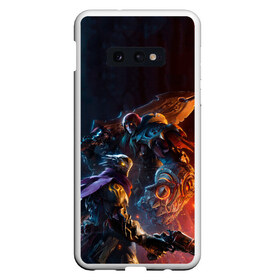 Чехол для Samsung S10E с принтом Darksiders Genesis в Санкт-Петербурге, Силикон | Область печати: задняя сторона чехла, без боковых панелей | action | darksiders | darksiders 3 | darksiders genesis | game | дарксайдерс | дарксайдерс 3 | дарксайдерс генезис | демон | игра | огонь | экшен