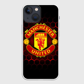 Чехол для iPhone 13 mini с принтом МАНЧЕСТЕР ЮНАЙТЕД в Санкт-Петербурге,  |  | manchester united | mufc | red devils | красные дьяволы | манчестер юнайтед | футбольный клуб