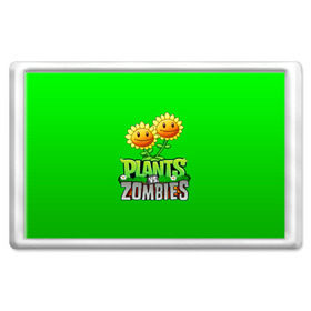 Магнит 45*70 с принтом PLANTS VS ZOMBIES в Санкт-Петербурге, Пластик | Размер: 78*52 мм; Размер печати: 70*45 | battle | plants | plants vs zombies | pvsz | vs | zombies | растения против зомби