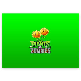 Поздравительная открытка с принтом PLANTS VS ZOMBIES в Санкт-Петербурге, 100% бумага | плотность бумаги 280 г/м2, матовая, на обратной стороне линовка и место для марки
 | battle | plants | plants vs zombies | pvsz | vs | zombies | растения против зомби
