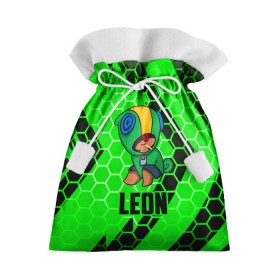 Подарочный 3D мешок с принтом BRAWL STARS LEON в Санкт-Петербурге, 100% полиэстер | Размер: 29*39 см | Тематика изображения на принте: android | brawl stars | games | leon | mobile game | stars | игры | леон | мобильные игры