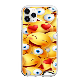 Чехол для iPhone 11 Pro матовый с принтом emoji в Санкт-Петербурге, Силикон |  | emoji | настроение | позитив | смайлики | смайлы | стикеры | текстура смайл | улыбки | фон смайл | эмодзи