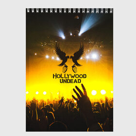 Скетчбук с принтом HOLLYWOOD UNDEAD в Санкт-Петербурге, 100% бумага
 | 48 листов, плотность листов — 100 г/м2, плотность картонной обложки — 250 г/м2. Листы скреплены сверху удобной пружинной спиралью | charlie scene | danny | funny man | hollywood undead | j dog | johnny 3 tears | logo | music | rock | альтернатива | металл | музыка | музыкальный | рок