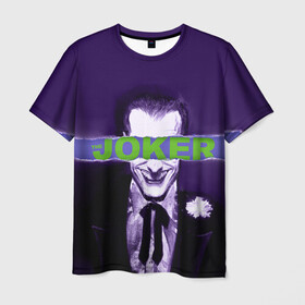 Мужская футболка 3D с принтом Джокер в Санкт-Петербурге, 100% полиэфир | прямой крой, круглый вырез горловины, длина до линии бедер | batman | dc | dc джокер | detective comics | harley | joker | shtatjoker | the joker | бетмен | джокер | злодей | харли