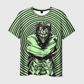 Мужская футболка 3D с принтом Joker in a straitjacket в Санкт-Петербурге, 100% полиэфир | прямой крой, круглый вырез горловины, длина до линии бедер | batman | dc | dc джокер | detective comics | harley | joker | shtatjoker | the joker | бетмен | джокер | злодей | харли