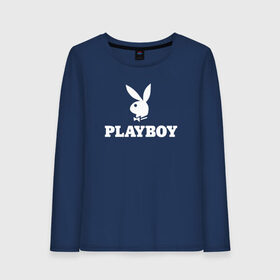 Женский лонгслив хлопок с принтом PLAYBOY в Санкт-Петербурге, 100% хлопок |  | Тематика изображения на принте: brazzers | cекс | merch | new sensations | playboy | private | tushy | бразерс | мерч | плейбой