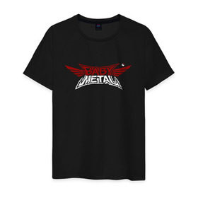 Мужская футболка хлопок с принтом Babymetal logo в Санкт-Петербурге, 100% хлопок | прямой крой, круглый вырез горловины, длина до линии бедер, слегка спущенное плечо. | heavy | japan | kawaii | metal | music | rock | кавай | метал | музыка | рок | хэви | япония