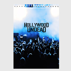 Скетчбук с принтом HOLLYWOOD UNDEAD в Санкт-Петербурге, 100% бумага
 | 48 листов, плотность листов — 100 г/м2, плотность картонной обложки — 250 г/м2. Листы скреплены сверху удобной пружинной спиралью | charlie scene | danny | funny man | hollywood undead | j dog | johnny 3 tears | logo | music | rock | альтернатива | металл | музыка | музыкальный | рок