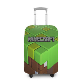 Чехол для чемодана 3D с принтом MINECRAFT в Санкт-Петербурге, 86% полиэфир, 14% спандекс | двустороннее нанесение принта, прорези для ручек и колес | craft | creeper | dungeon | dungeons | earth | game | logo | mine | minecraft | mobile | online | дунгеонс | земля | зомби | игра | крипер | лого | майкрафт | майнкрафт | мобайл | онлайн | подземелье | подземелья